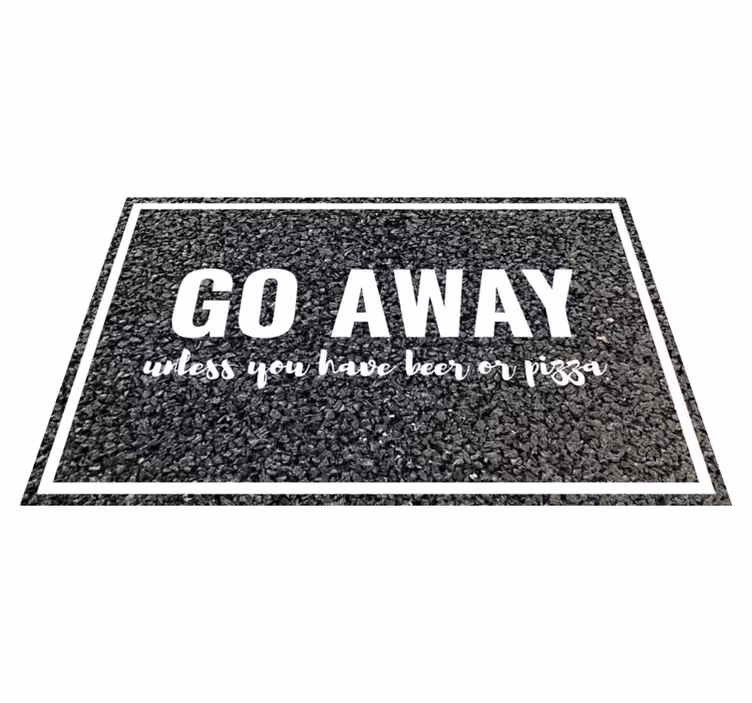 Alfombra vinílica entrada vete a menos que - TenVinilo