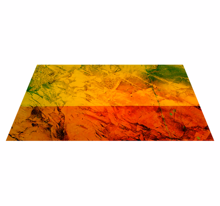 Alfombra vinílica textura capas de colores cálidos - TenVinilo