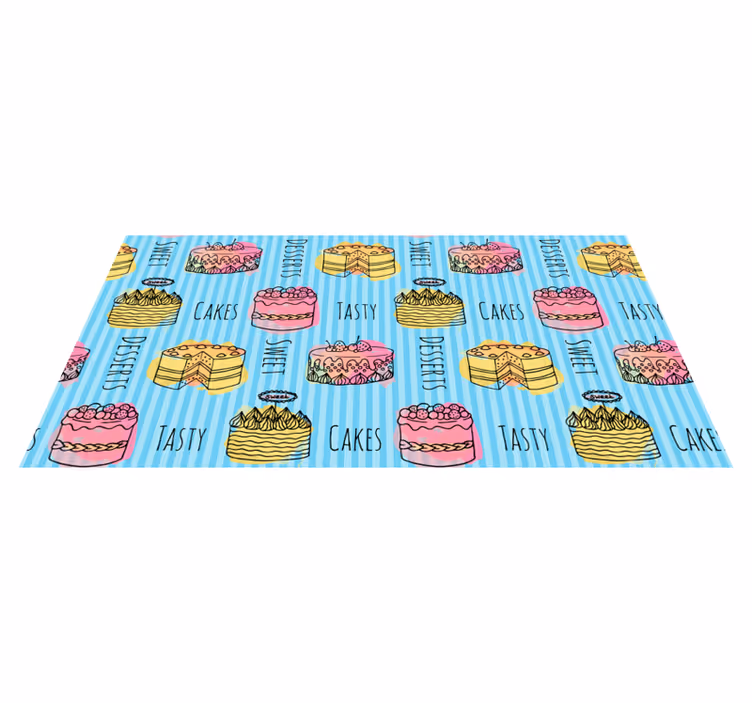 Alfombra vinilo cocina delicias dulces - TenVinilo