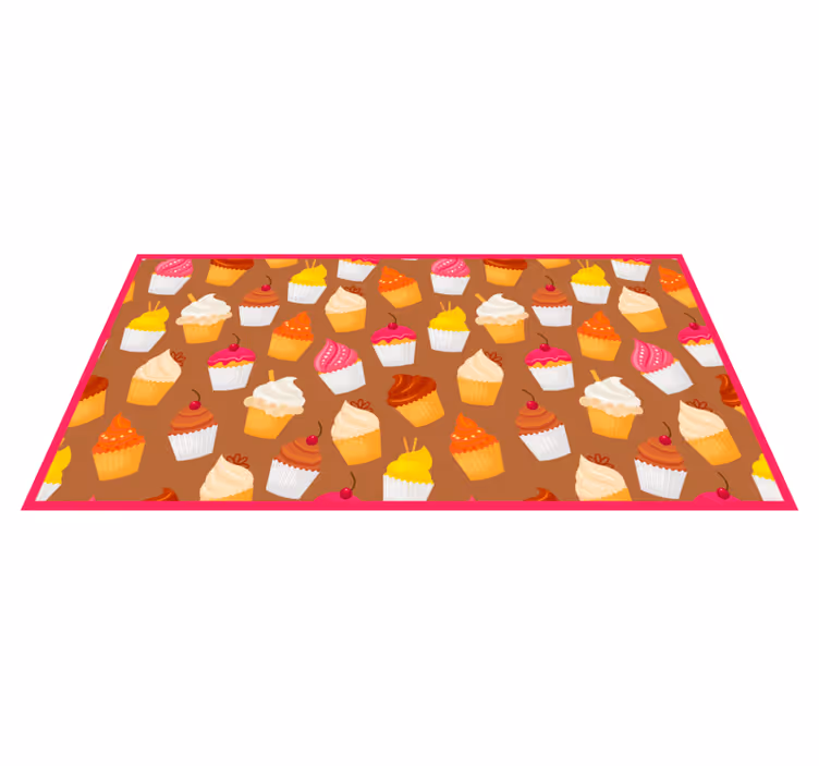 Alfombra vinilo cocina delicias de cupcakes - TenVinilo