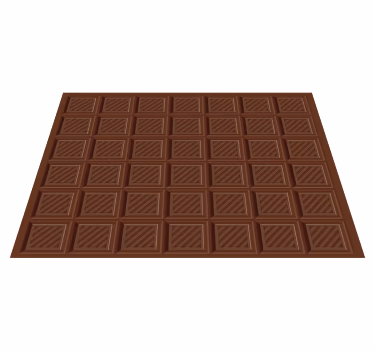 Alfombra vinilo cocina motivo cuadrado de chocolate - TenVinilo