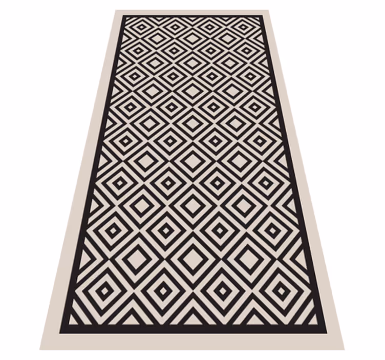 Alfombra vinílica habitación mosaico cuadrados minimalistas - TenVinilo