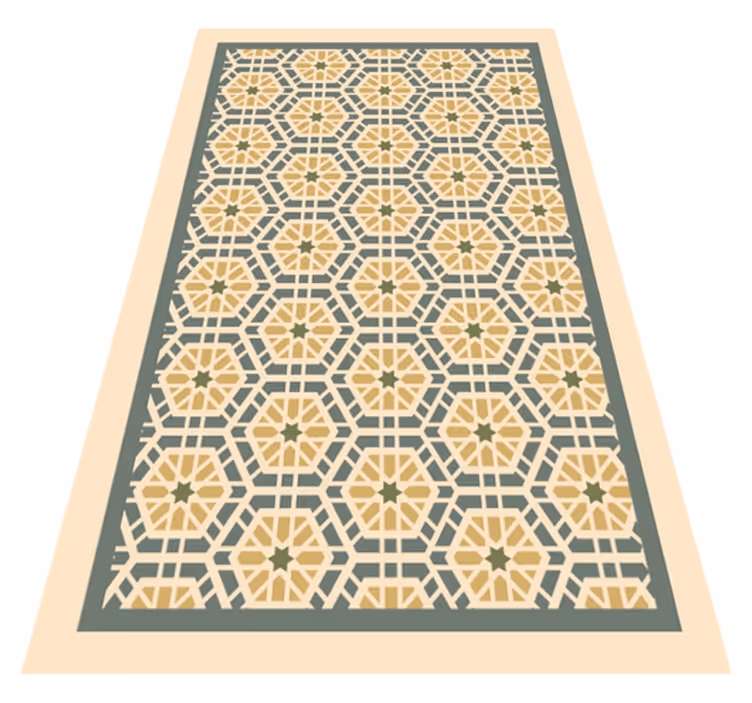 Alfombra vinílica dormitorio diseño geométrico - TenVinilo