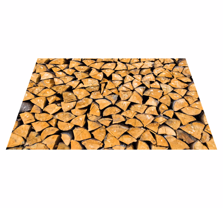 Alfombra vinílica madera troncos realistas - TenVinilo