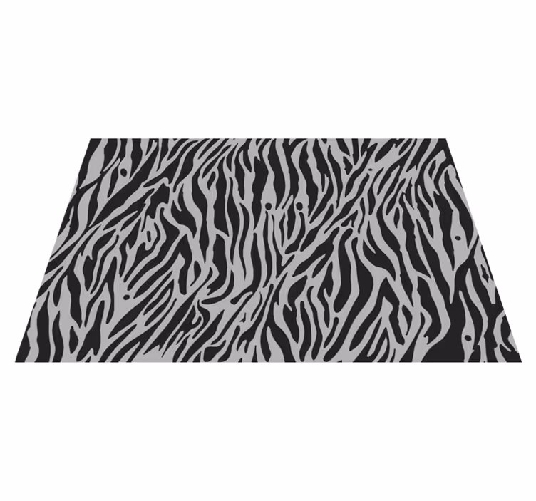Alfombra vinílica animal print rayas con estampado de cebra - TenVinilo
