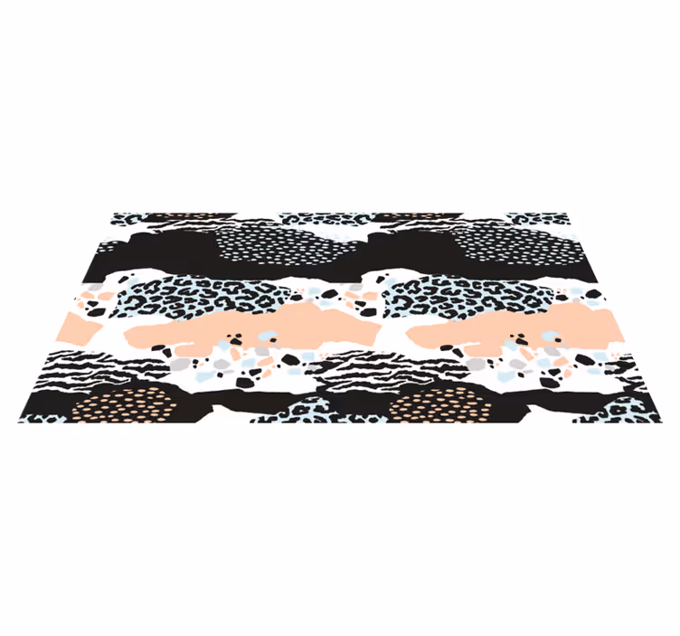 Alfombra vinílica animal print patrón leopardo elegante - TenVinilo