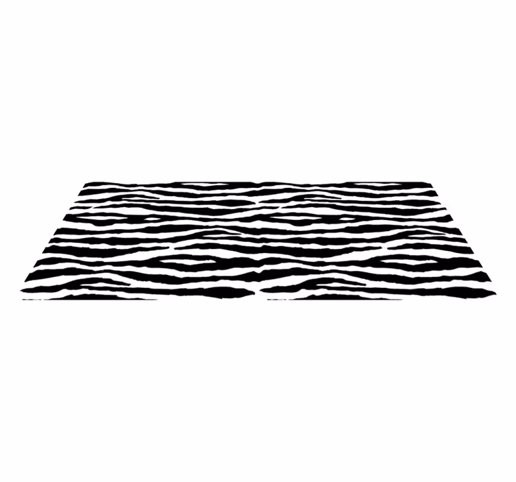 Alfombra vinílica animal print rayas de cebra elegantes - TenVinilo