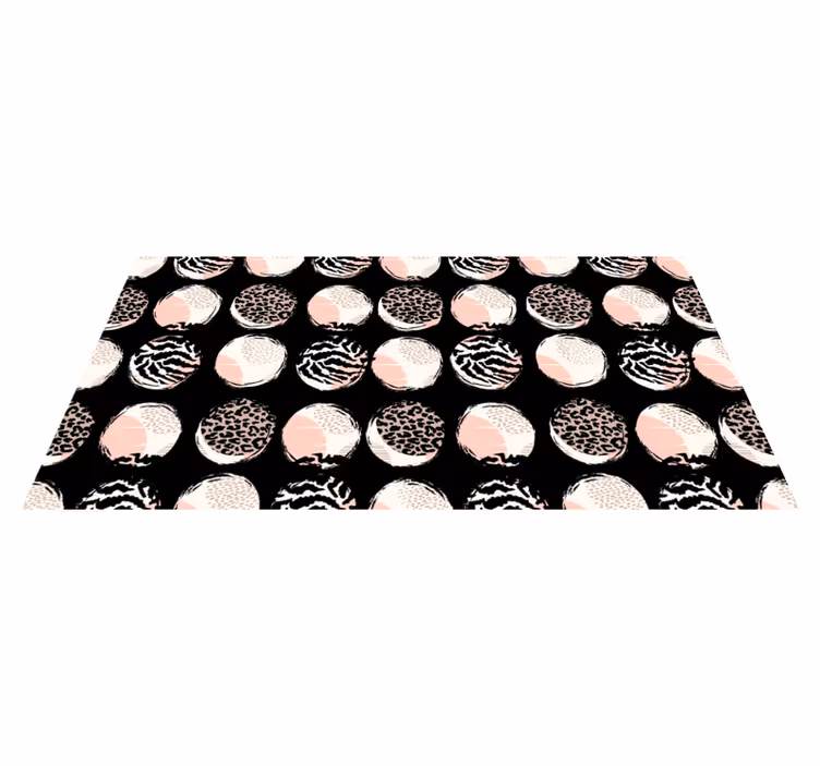 Alfombra vinílica animal print patrones de círculos bold - TenVinilo