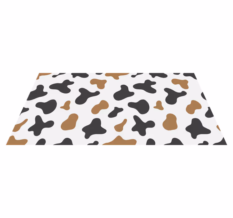 Alfombra vinílica animal print estampado de piel de vaca - TenVinilo