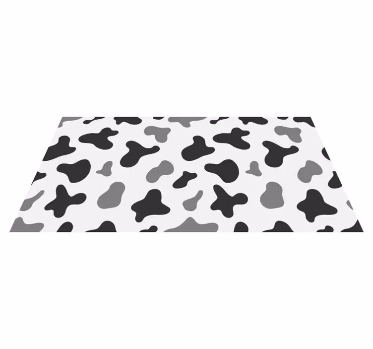 Alfombra vinílica animal print diseño de patrón de vaca - TenVinilo