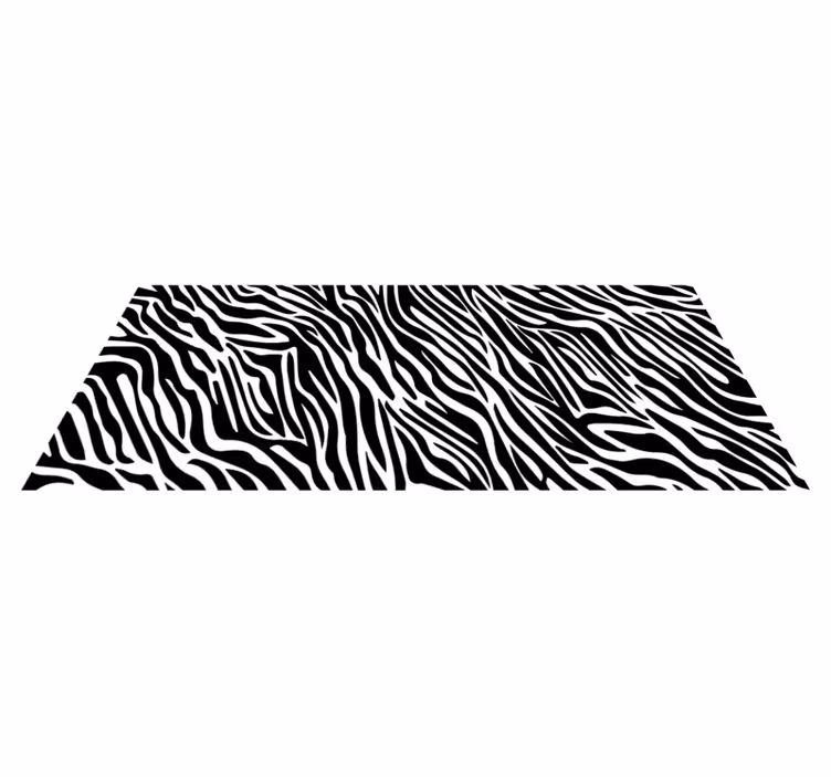 Alfombra vinílica animal print estilo de rayas de cebra - TenVinilo