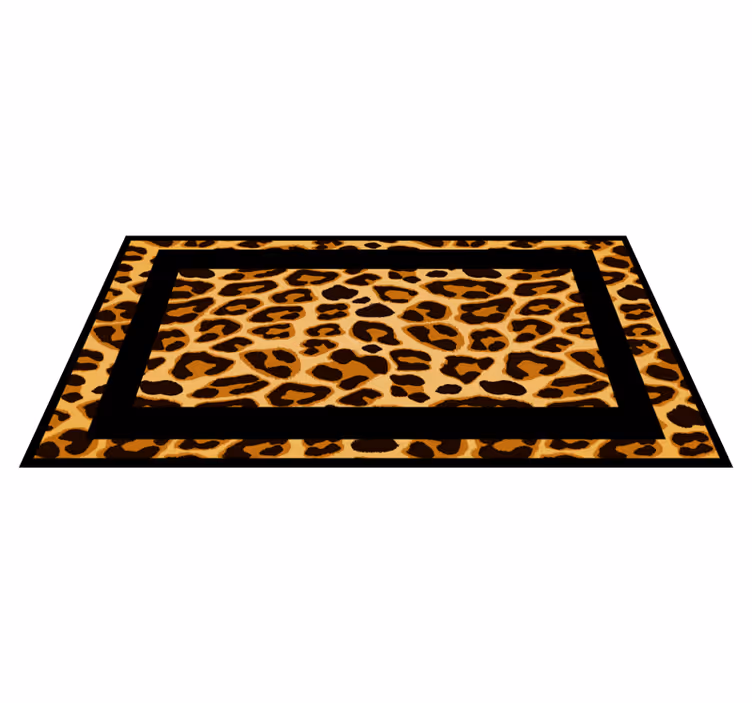 Alfombra vinílica animal print motivo leopardo rectangular - TenVinilo