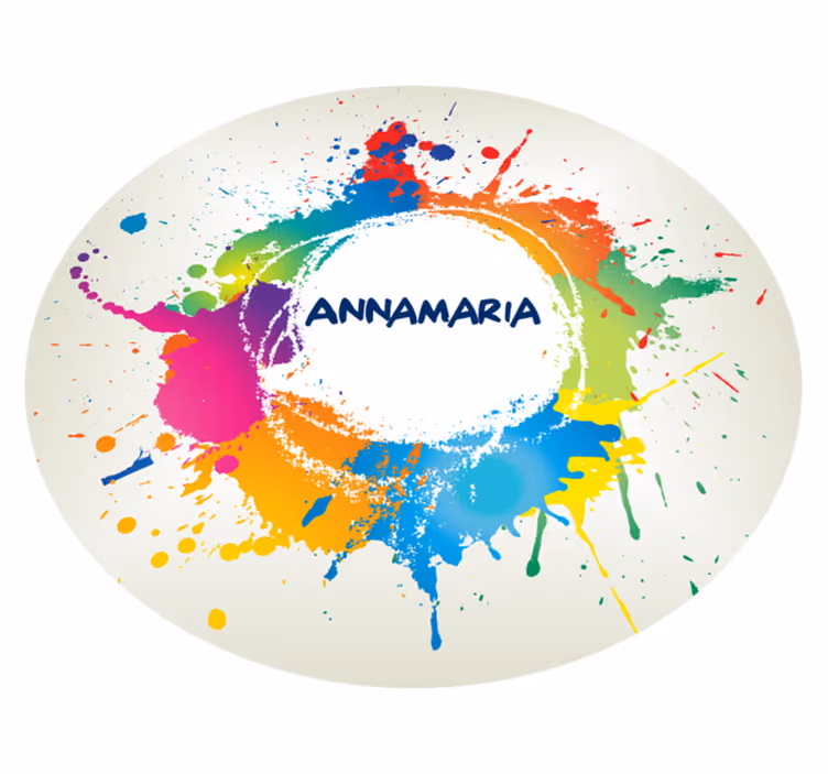 Alfombra vinílica con nombre Pequeños colores - TenVinilo