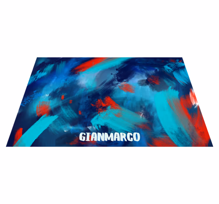 Alfombra vinílica personalizable estallido abstracto - TenVinilo