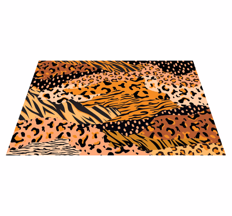 Alfombra vinílica animal print gafas de sol de leopardo - TenVinilo