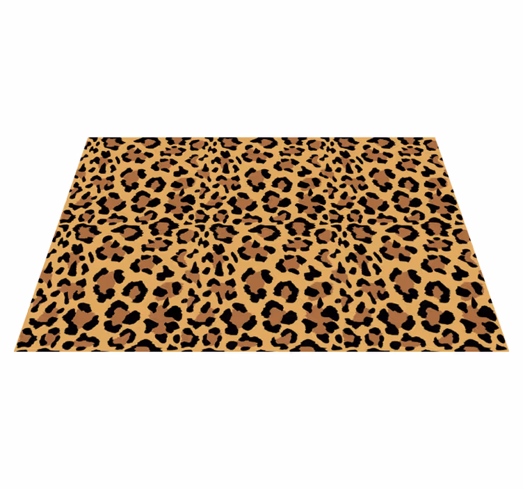 Alfombra vinílica animal print estampado de leopardo - TenVinilo