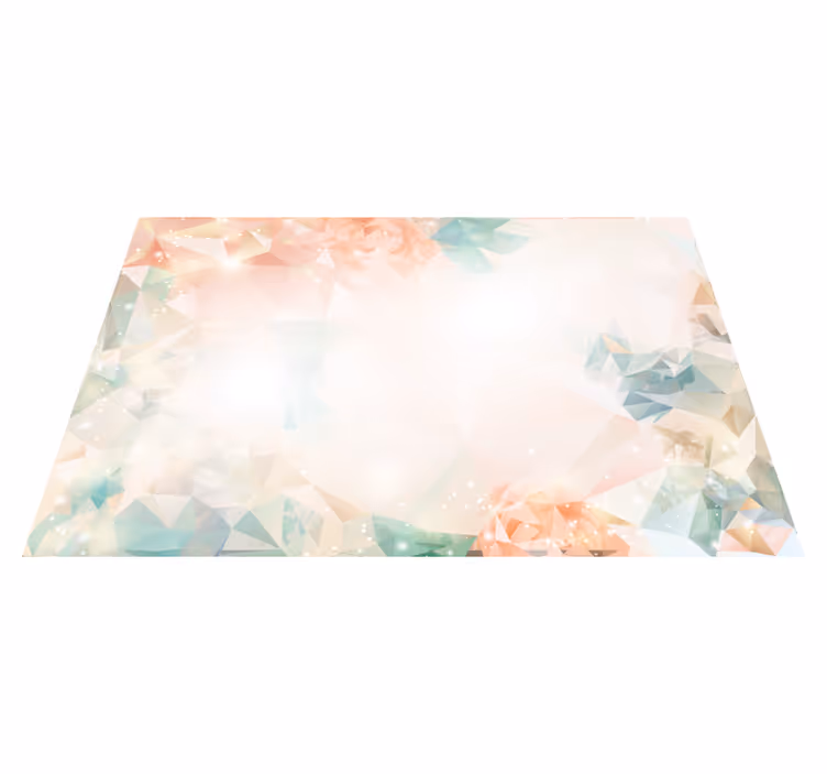 Alfombra vinílica flores geometría botánica - TenVinilo
