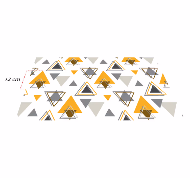 Alfombra vinílica comedor geométrica triángulos pantone - TenVinilo