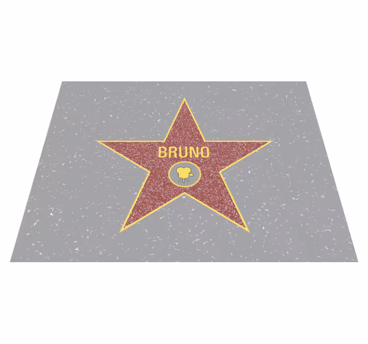Alfombra vinílica juvenil nombre estrella cine - TenVinilo