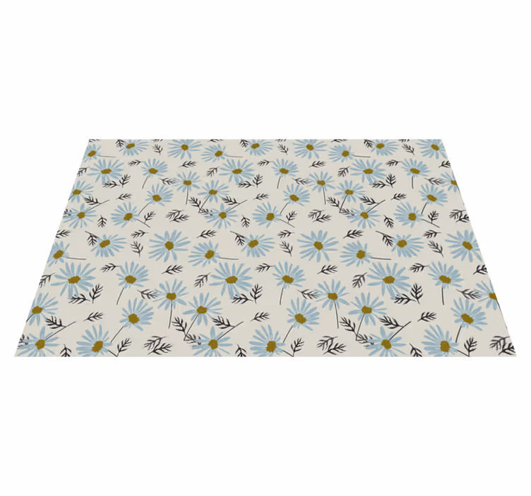 Alfombra vinilo salón frescura floral - TenVinilo