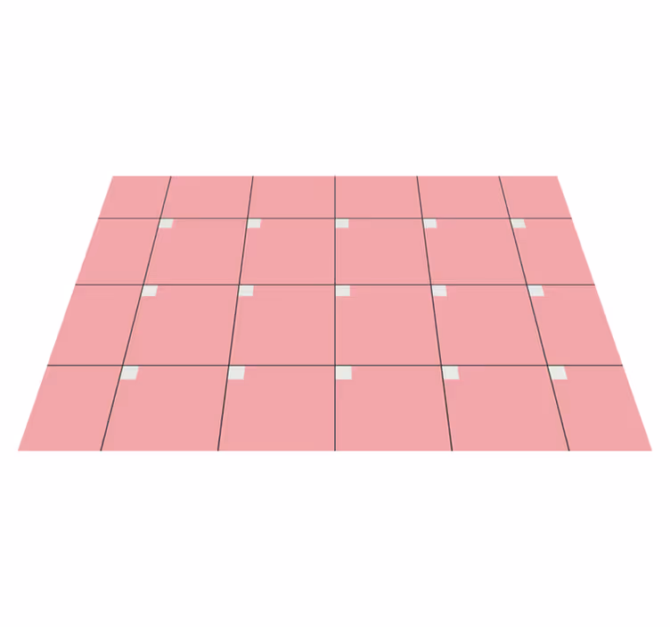 Alfombra vinilo salón cuadrados rosados - TenVinilo