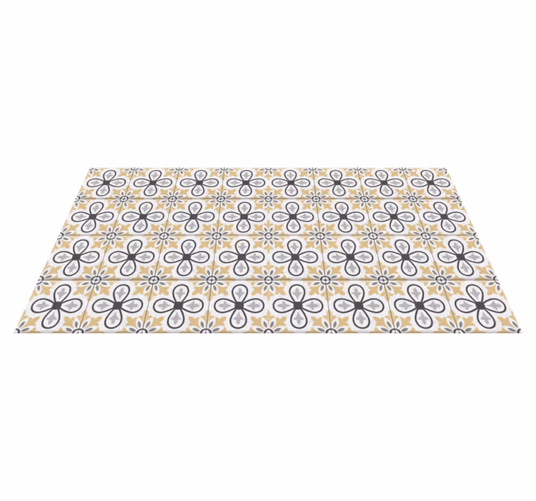 Alfombra vinílica cocina azulejos retro - TenVinilo