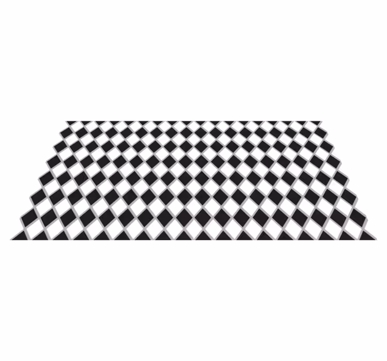 Alfombra pvc cocina diamantes negros - TenVinilo