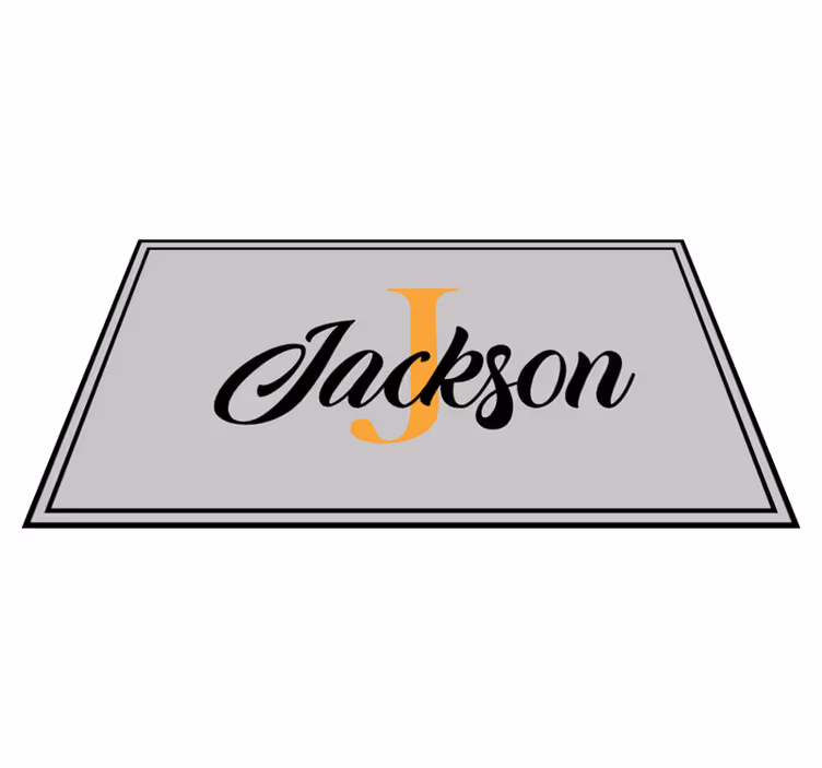 Alfombra vinílica personalizable con nombre e iniciales - TenVinilo
