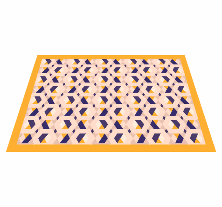 Alfombra vinilo cocina concepto geométrico animado - TenVinilo