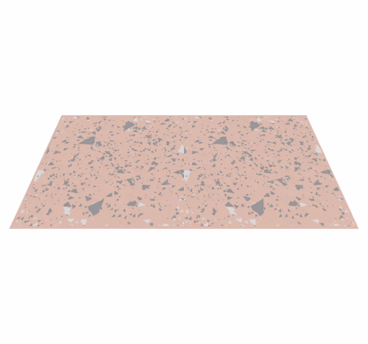 Alfombra vinílica efecto mármol salpicadura de terrazo rosa - TenVinilo