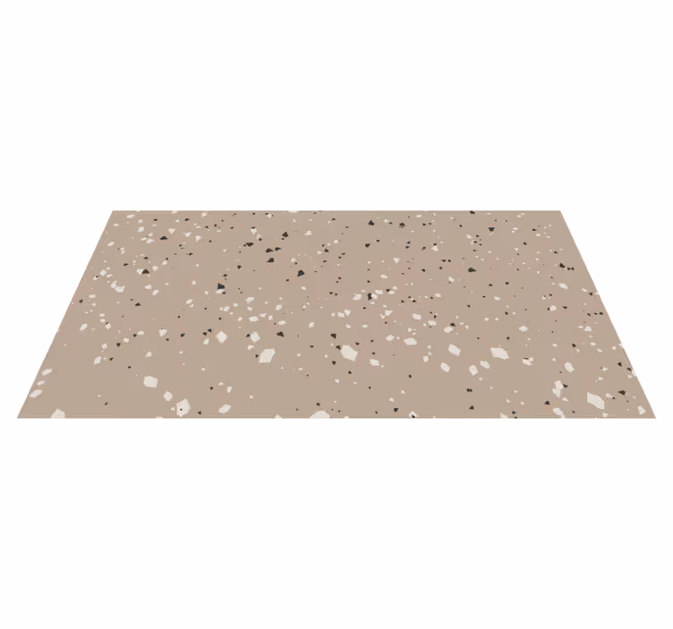 Alfombra vinilo cocina textura terrazo beige - TenVinilo