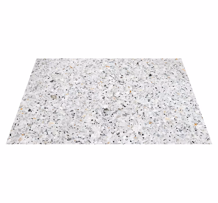 Alfombra vinilo cocina textura terrazo gris - TenVinilo