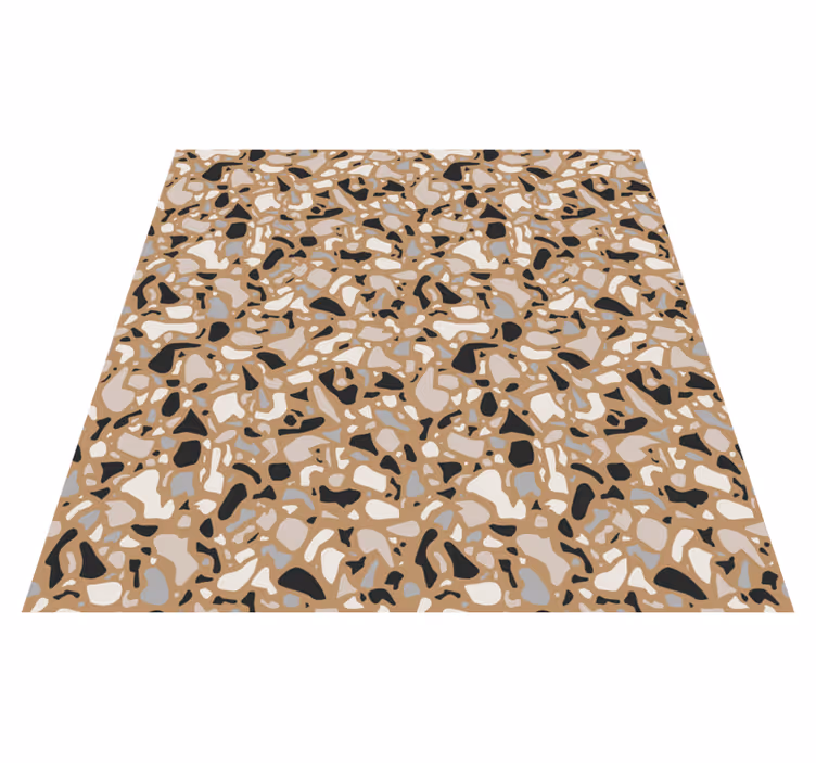 Alfombra vinilo baño patrón de piedra texturizada - TenVinilo