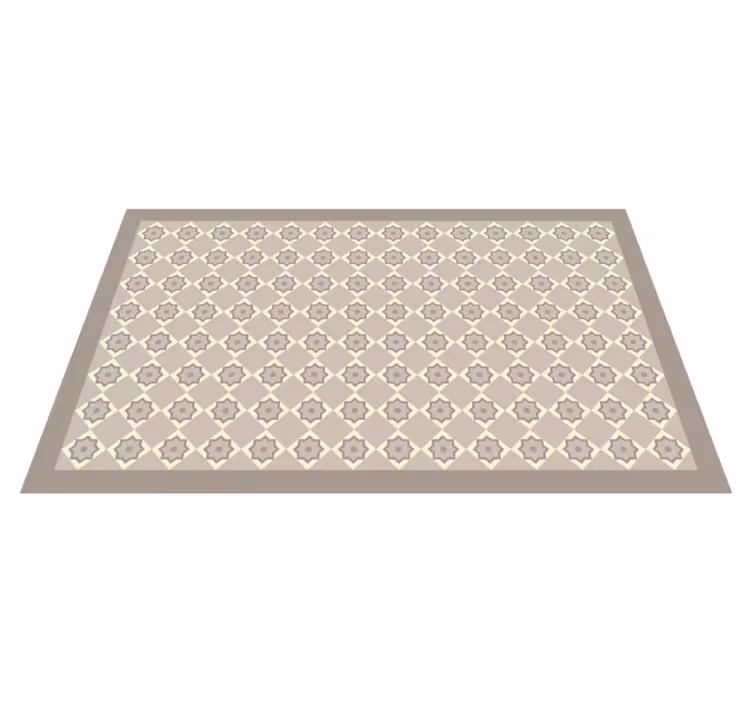 Alfombra vinílica efecto mármol elegante patrón de estrella - TenVinilo