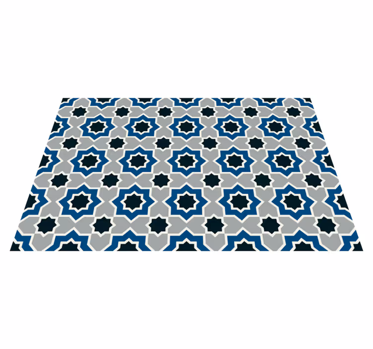 Alfombra vinilo cocina patrón geométrico islámico - TenVinilo