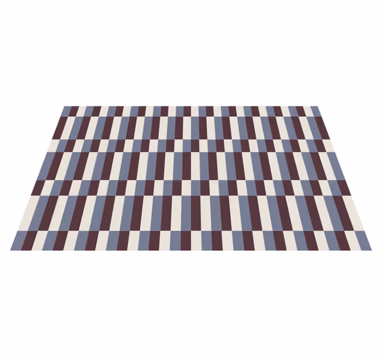 Alfombra vinílica rayas bloque de color - TenVinilo