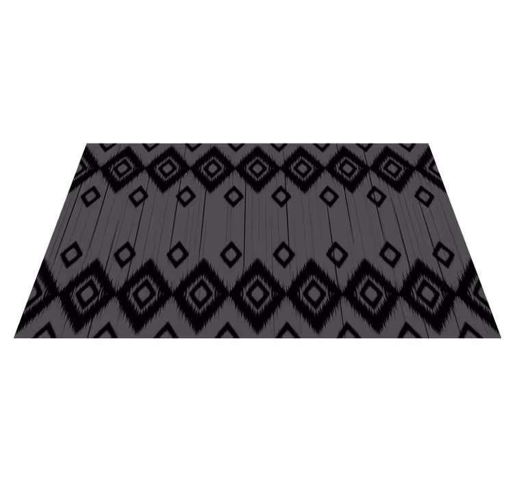 Alfombra vinilo cocina diseño de diamante negro - TenVinilo