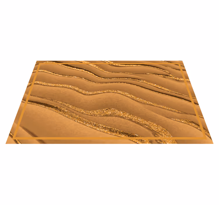 Alfombra vinílica textura patrón de onda dorada - TenVinilo