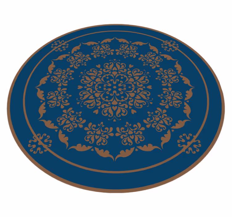Alfombra vinílica mandala elegante patrón redondo - TenVinilo