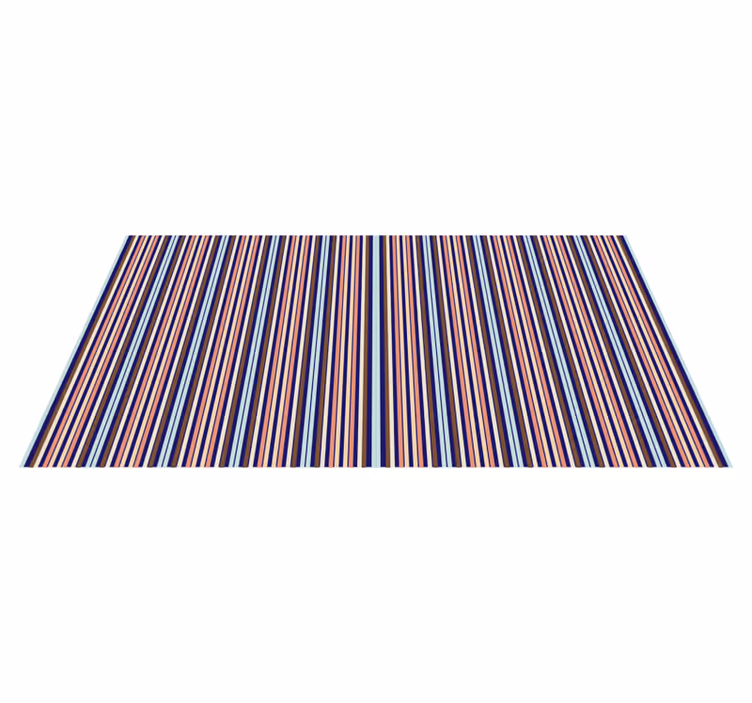 Alfombra vinílica rayas patrón multicolor - TenVinilo