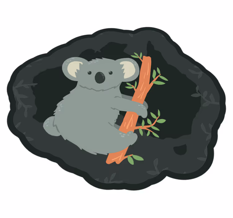 Alfombra vinílica animales lindo dije de koala - TenVinilo