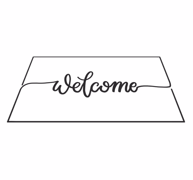 Alfombra vinílica entrada elegante bienvenida - TenVinilo