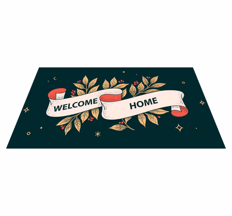 Alfombra vinílica entrada bienvenida estrellada a casa - TenVinilo