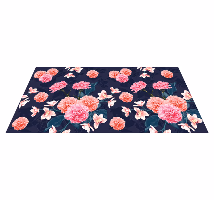 Alfombra vinilo cocina Clavo de olor rojo rosado - TenVinilo