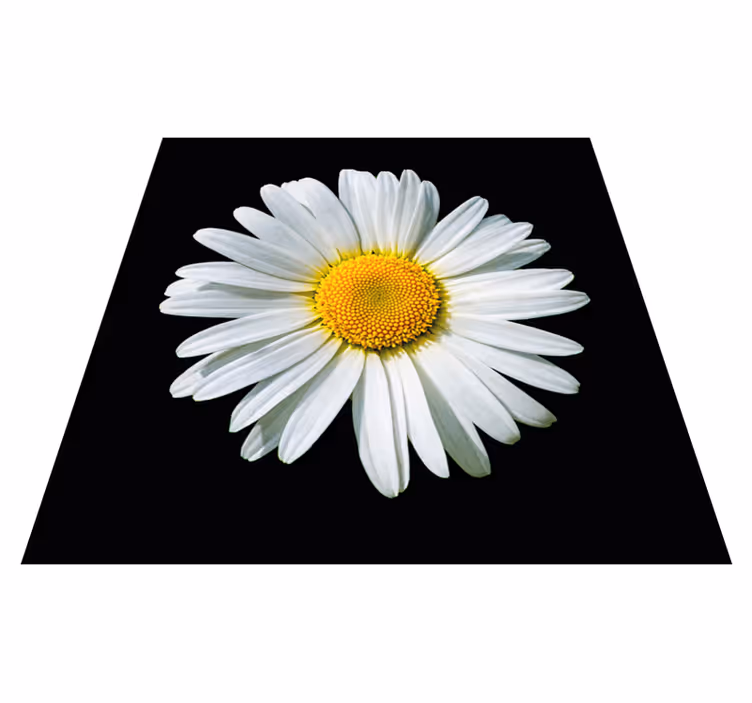 Alfombra vinílica flores flor de margarita - TenVinilo