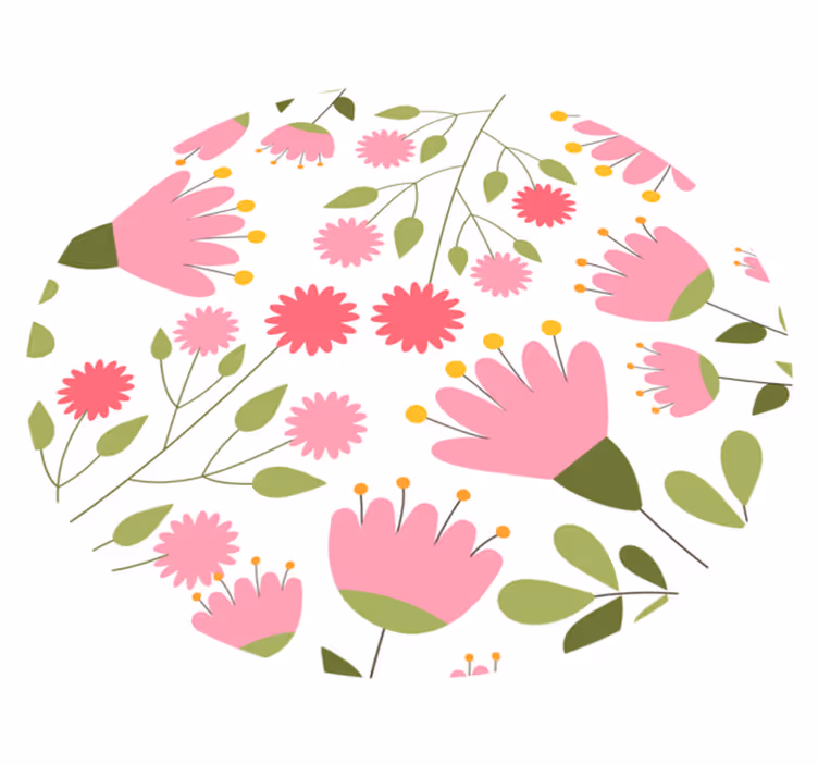 Alfombra vinílica flores delicias con estampado floral - TenVinilo