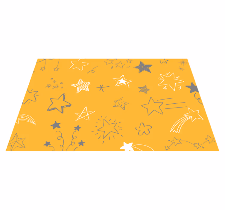 Alfombra vinílica estrellas patrones de noche estrellada - TenVinilo