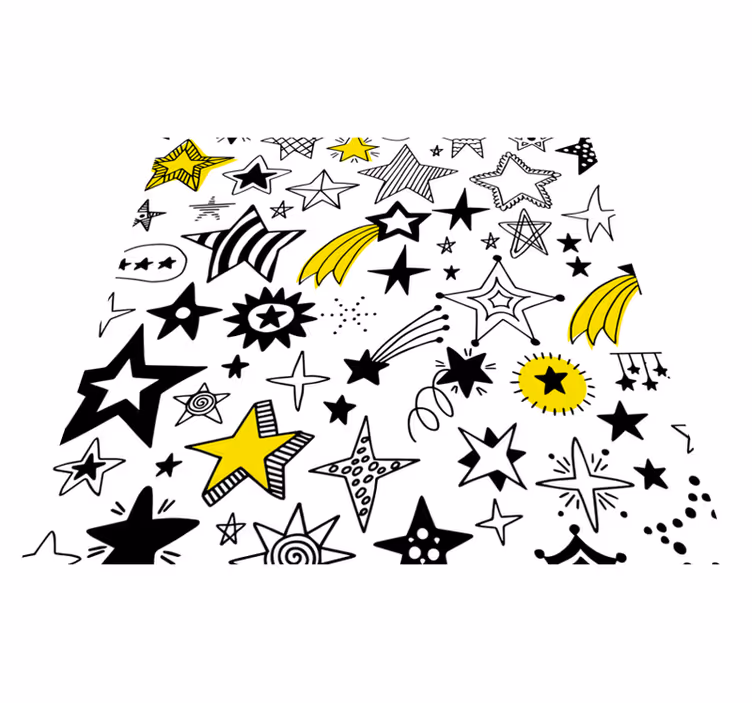 Alfombra vinílica juvenil patrón de noche estrellada - TenVinilo