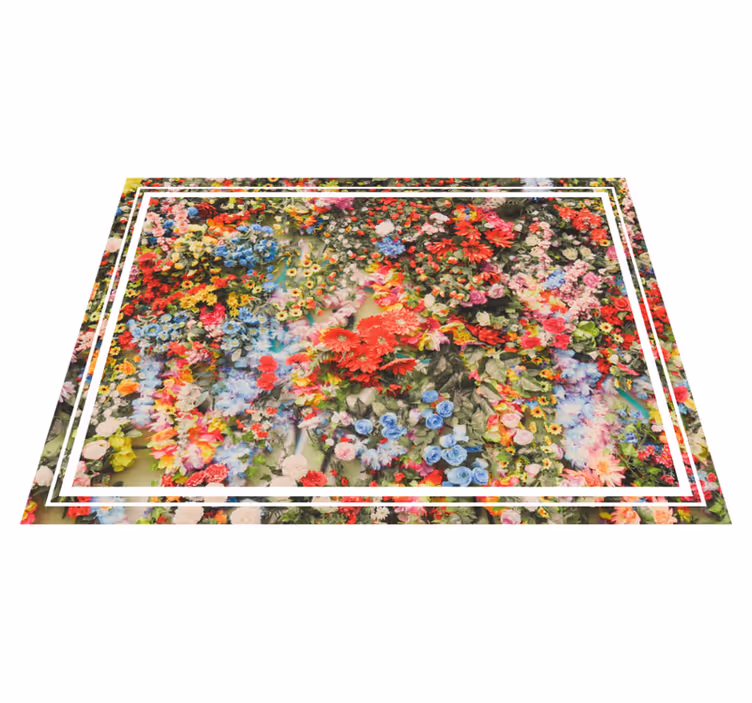 Alfombra vinílica flores tipos de campo de flores - TenVinilo