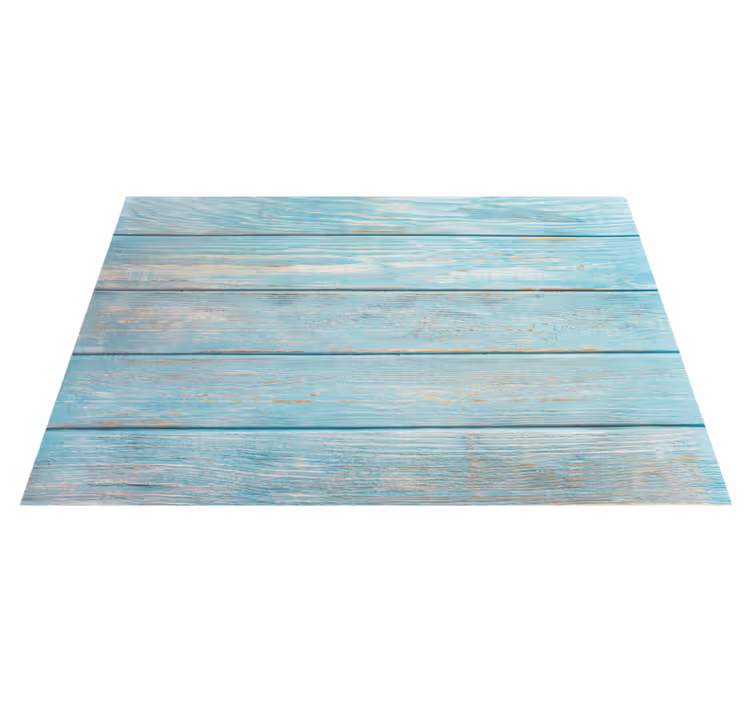 Alfombra vinilo baño paneles de color aguamarina desgastados - TenVinilo